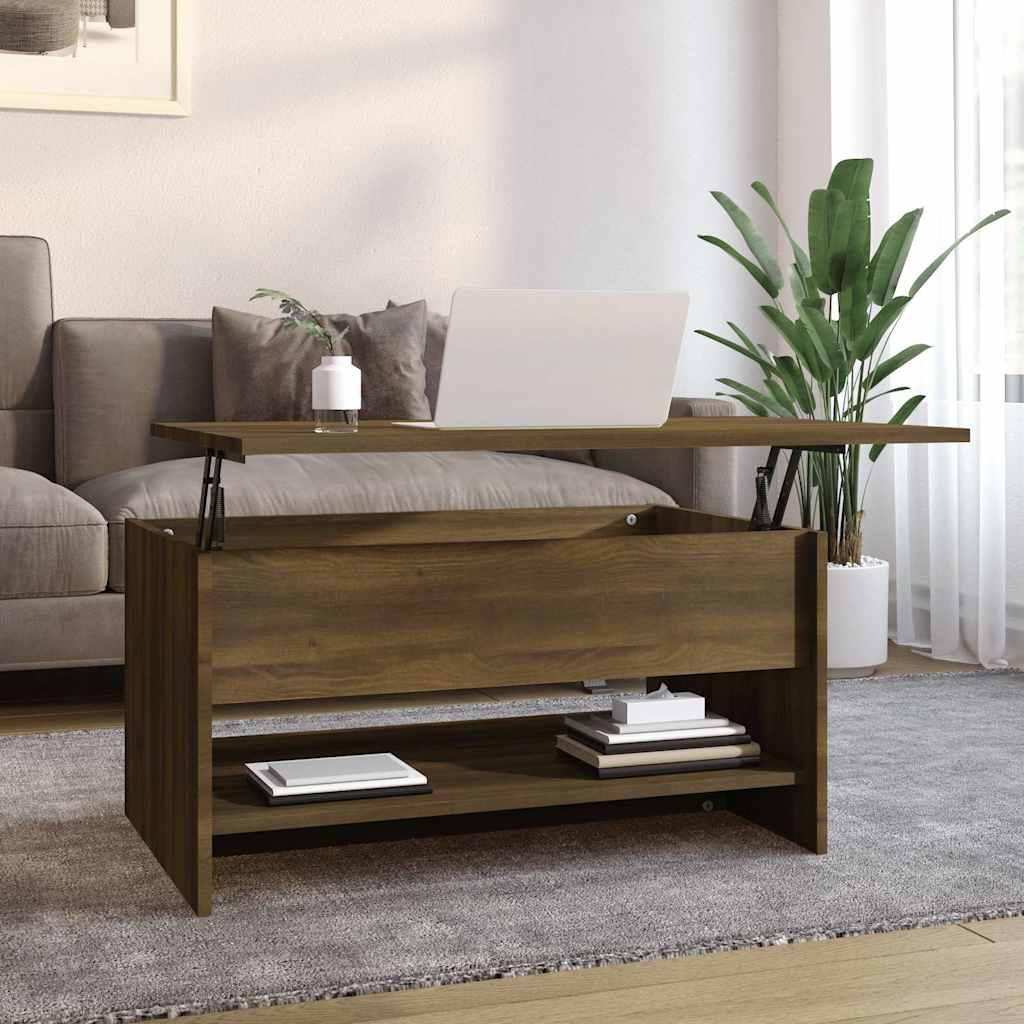 vidaXL Τραπεζάκι Σαλονιού Καφέ Δρυς 80x50x40 εκ. Επεξεργασμένο Ξύλο