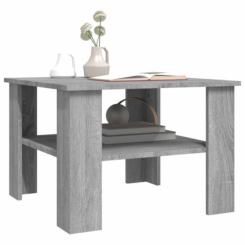 vidaXL Τραπεζάκι Σαλονιού Γκρι Sonoma 60x60x42 εκ. Επεξεργασμένο Ξύλο