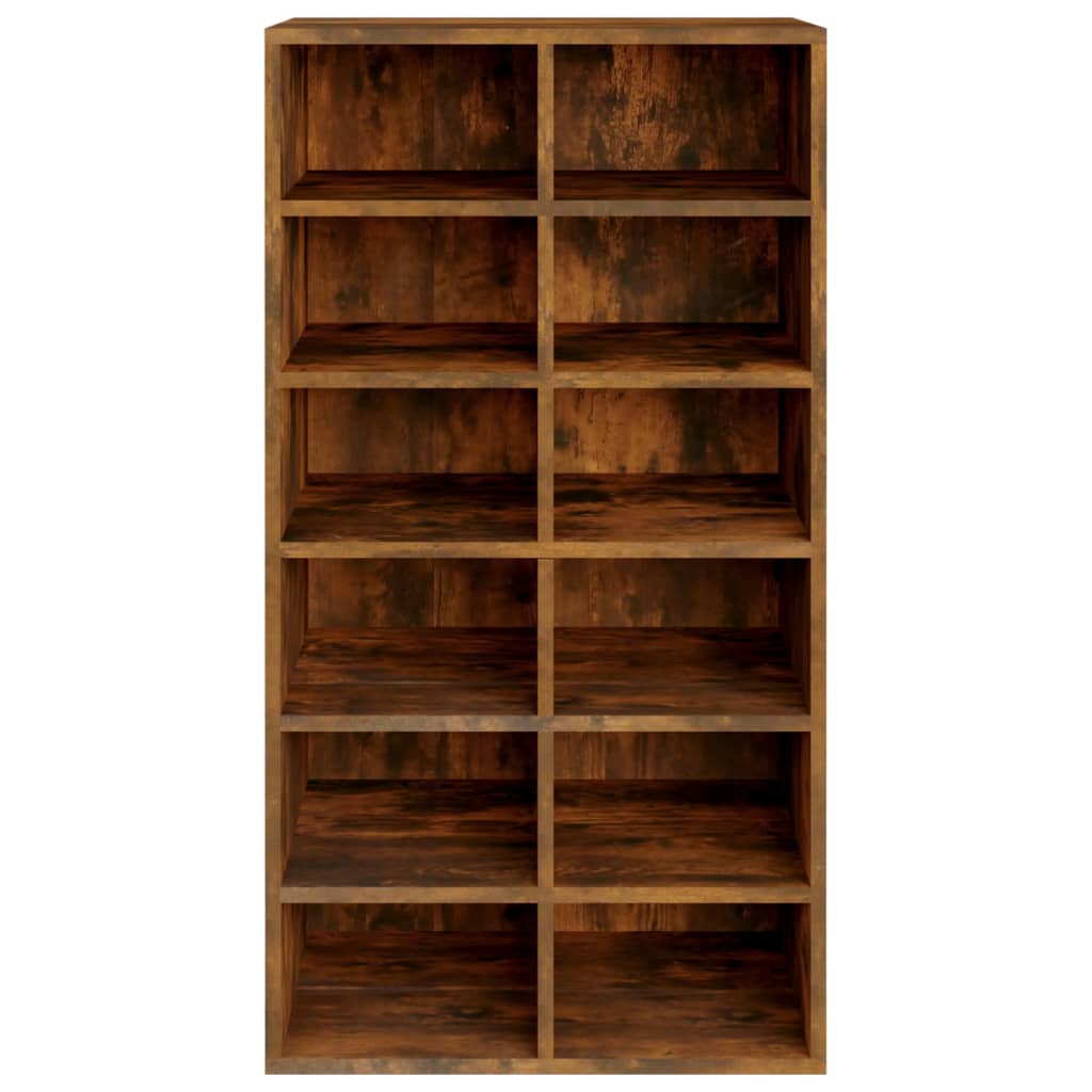 vidaXL Παπουτσοθήκη Καπνιστή Δρυς 54x34x100,5 εκ. Επεξεργασμένο Ξύλο
