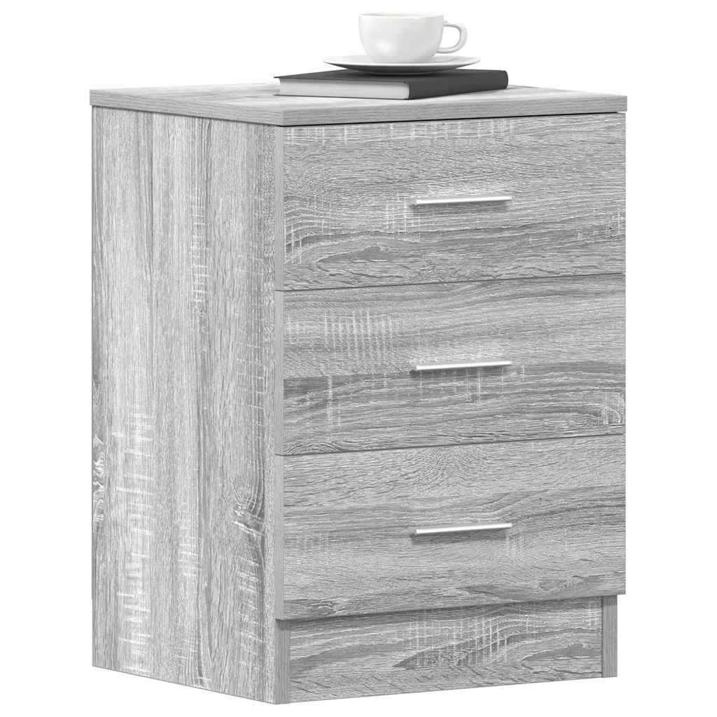 vidaXL Κομοδίνο Γκρι Sonoma 38x35x56 εκ. από Επεξεργασμένο Ξύλο