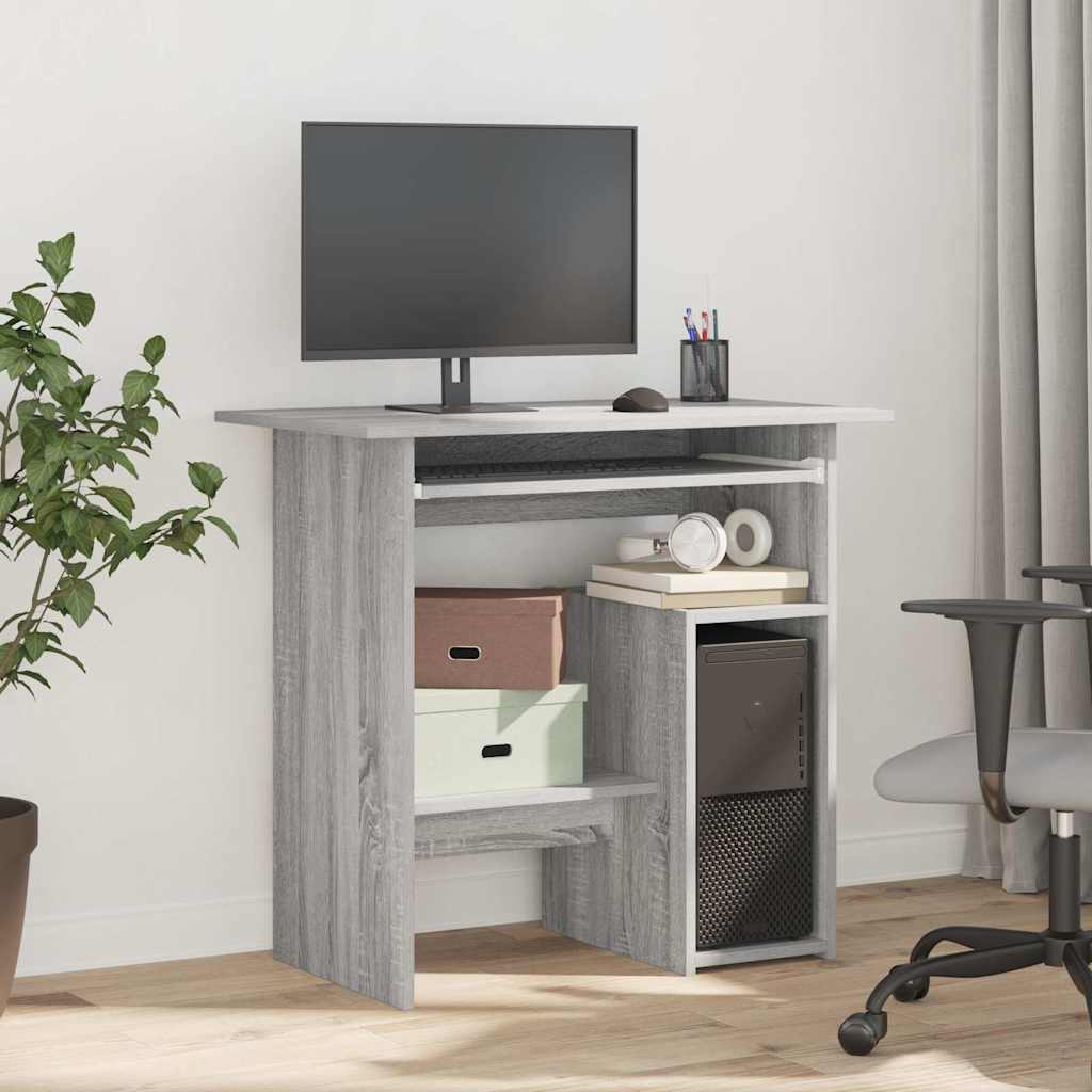 vidaXL Γραφείο Γκρι Sonoma 80 x 45 x 74 εκ. από Επεξεργασμένο Ξύλο