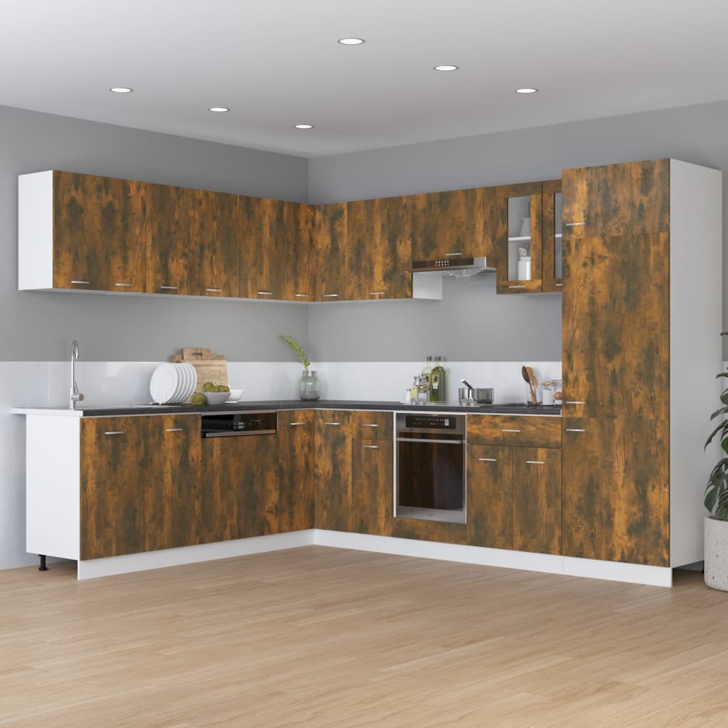 vidaXL Έπιπλο Με Συρτάρι Lyon Lyon Καπνιστή Δρυς 30x46x81,5εκ.