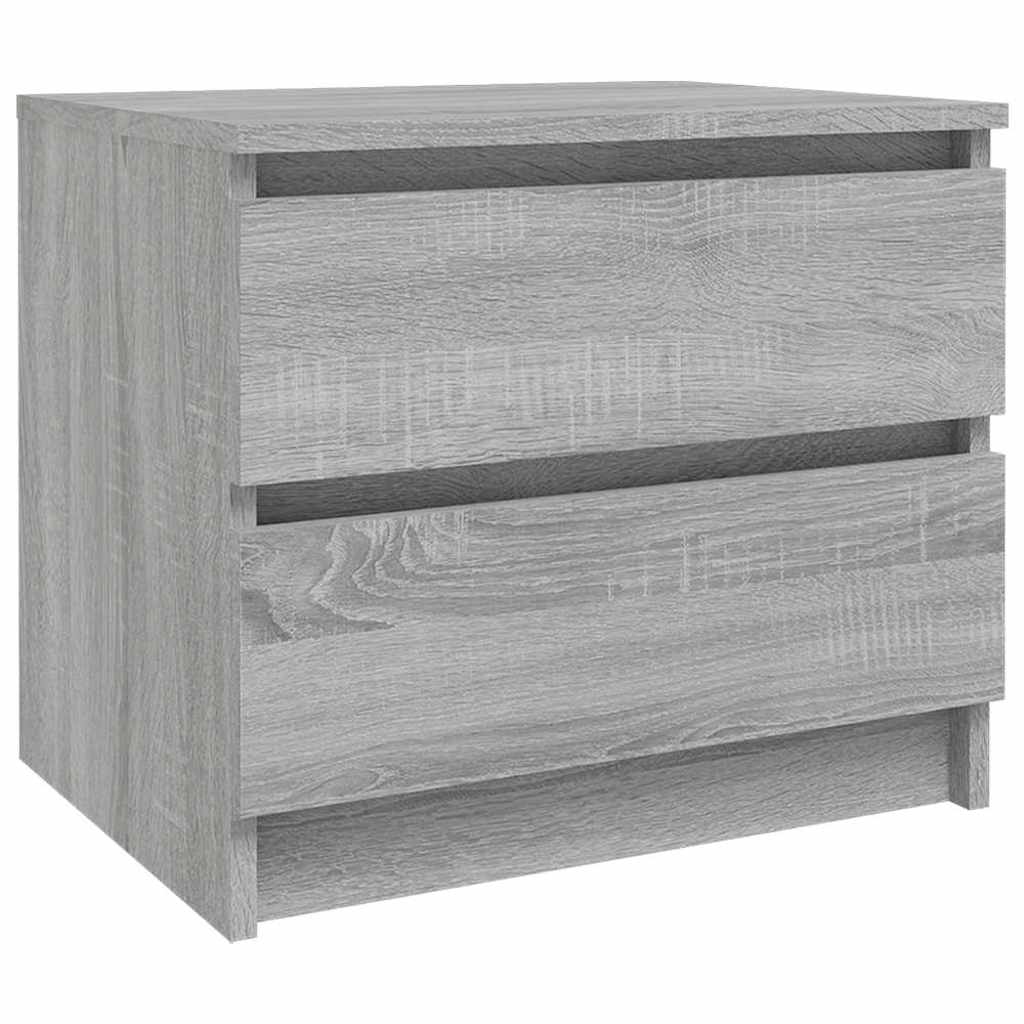 vidaXL Κομοδίνα 2 Τεμ. Γκρι Sonoma 50x39x43,5 εκ. Επεξεργασμένο Ξύλο