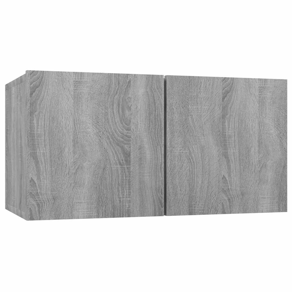 vidaXL Έπιπλα Τηλεόρασης Κρεμαστά Γκρι 60x30x30 εκ. Επεξ. Ξύλο