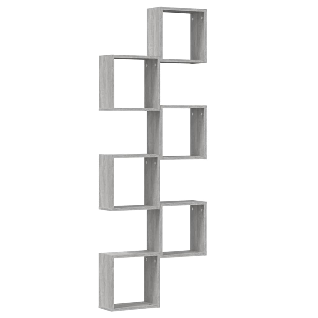 vidaXL Ράφια Τοίχου Κύβοι 6 τεμ. Γκρι Sonoma 30x15x30 εκ.