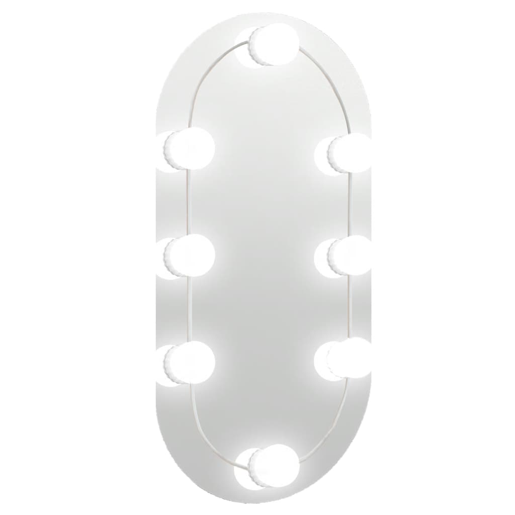vidaXL Καθρέφτης με Φώτα LED 40x20 εκ. Γυαλί Οβάλ