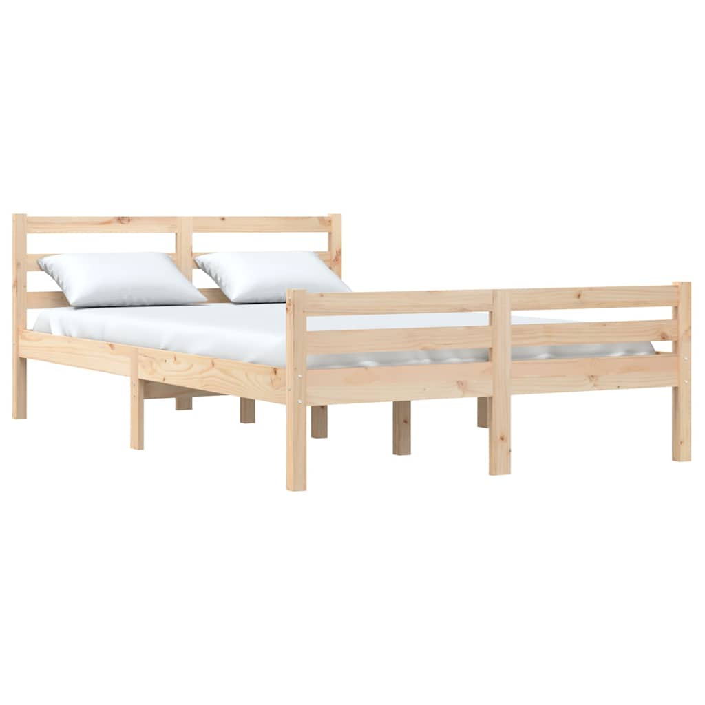 vidaXL Πλαίσιο Κρεβατιού 150 x 200 εκ. Μασίφ Ξύλο King Size