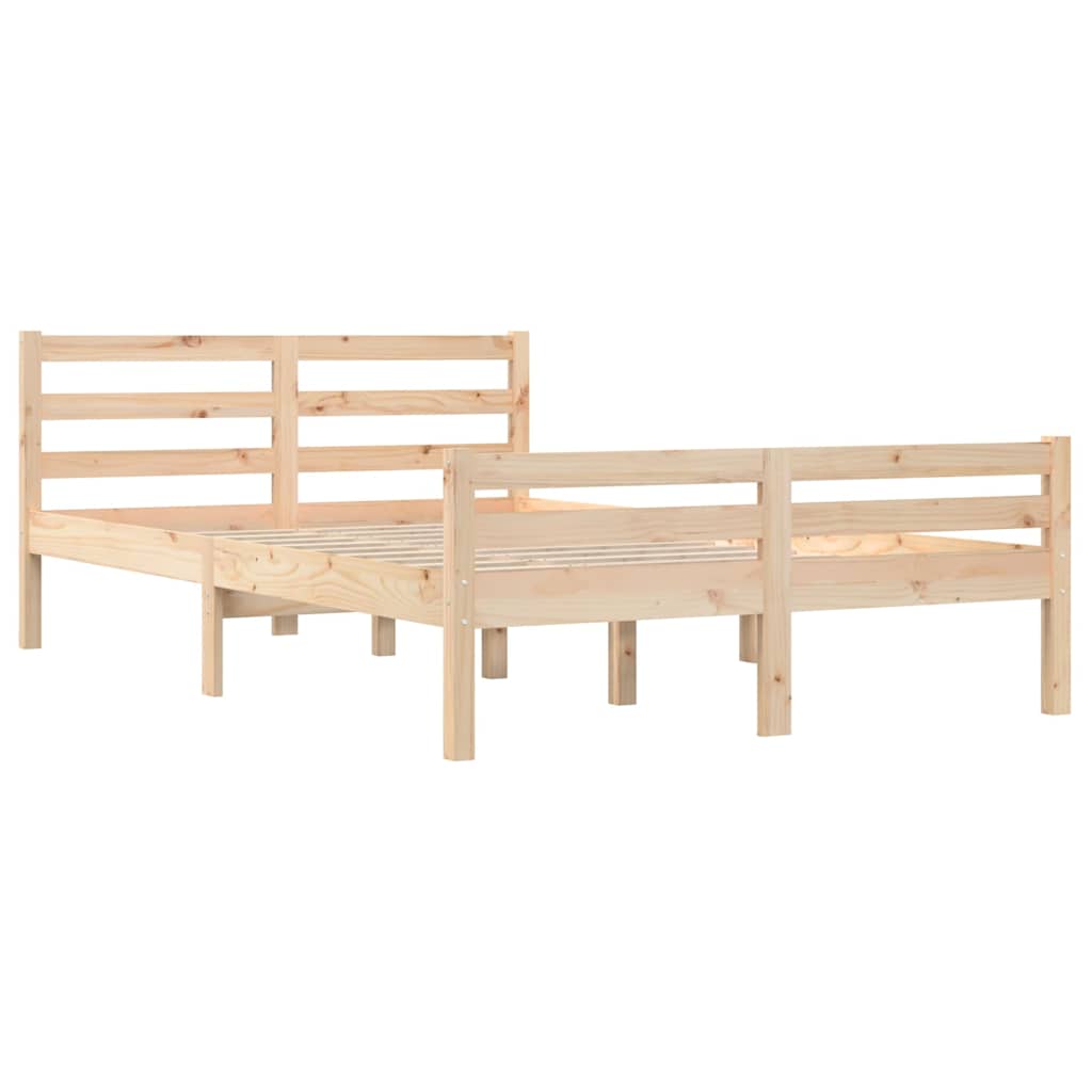 vidaXL Πλαίσιο Κρεβατιού 150 x 200 εκ. Μασίφ Ξύλο King Size