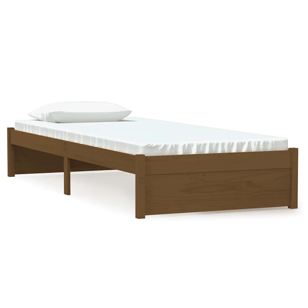 vidaXL Πλαίσιο Κρεβατιού Μελί 75x190 εκ. Ξύλο Πεύκου Small Single