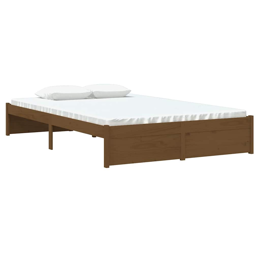 vidaXL Πλαίσιο Κρεβατιού Μελί 120x190 εκ. Μασίφ Ξύλο Small Double