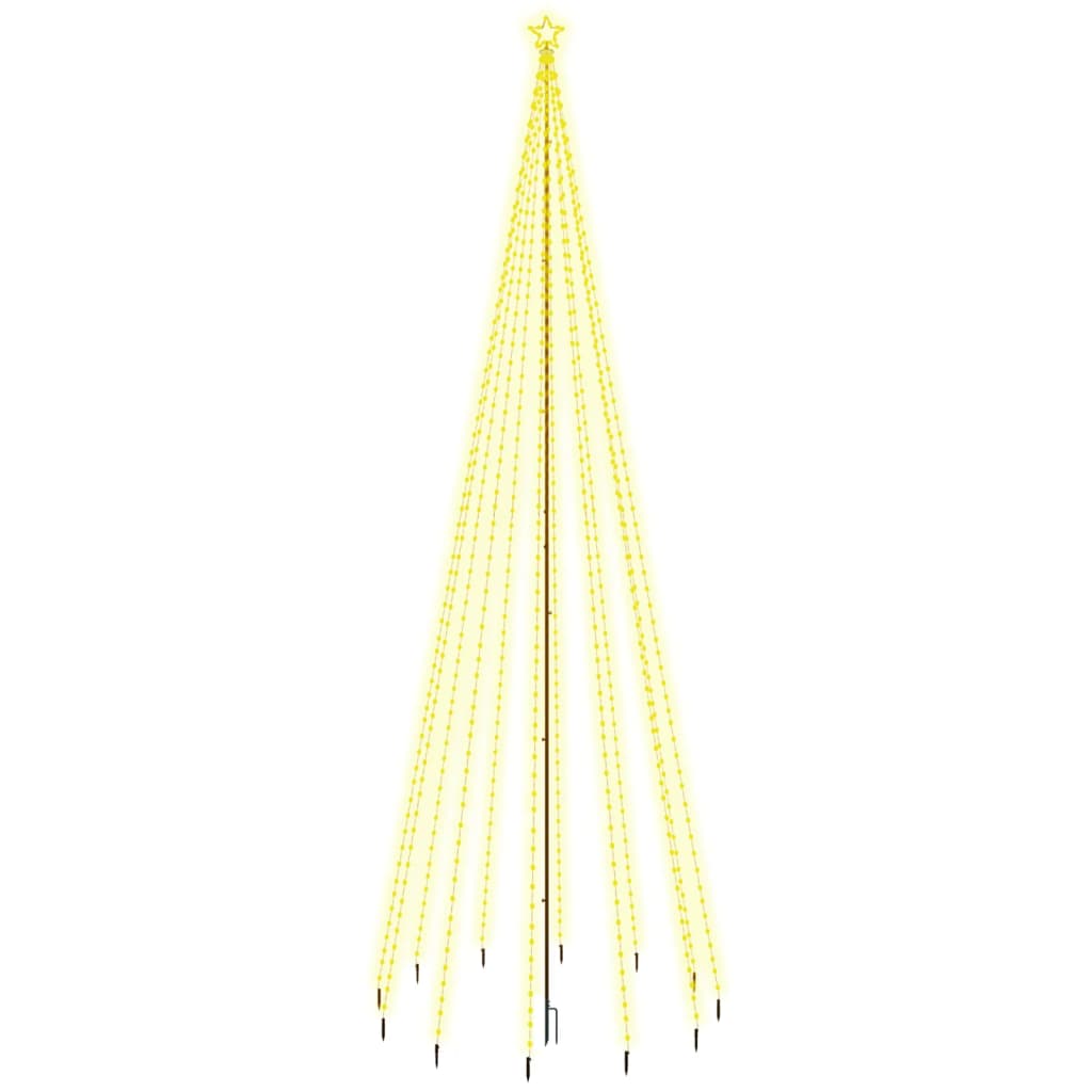 vidaXL Χριστουγεννιάτικο Δέντρο με Ακίδα 732 LED Θερμό Λευκό 500 εκ.