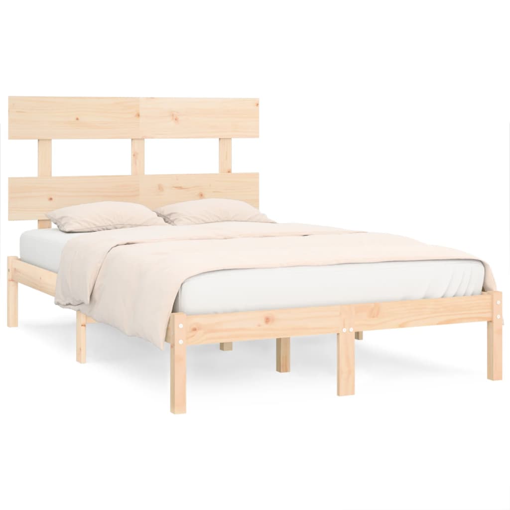 vidaXL Πλαίσιο Κρεβατιού 150 x 200 εκ. Μασίφ Ξύλο King Size