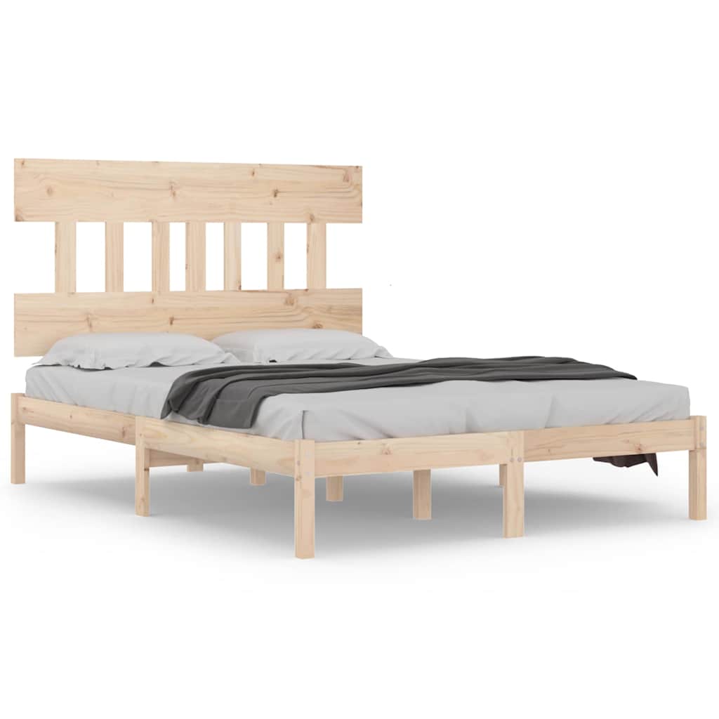 vidaXL Πλαίσιο Κρεβατιού 150 x 200 εκ. Μασίφ Ξύλο King Size