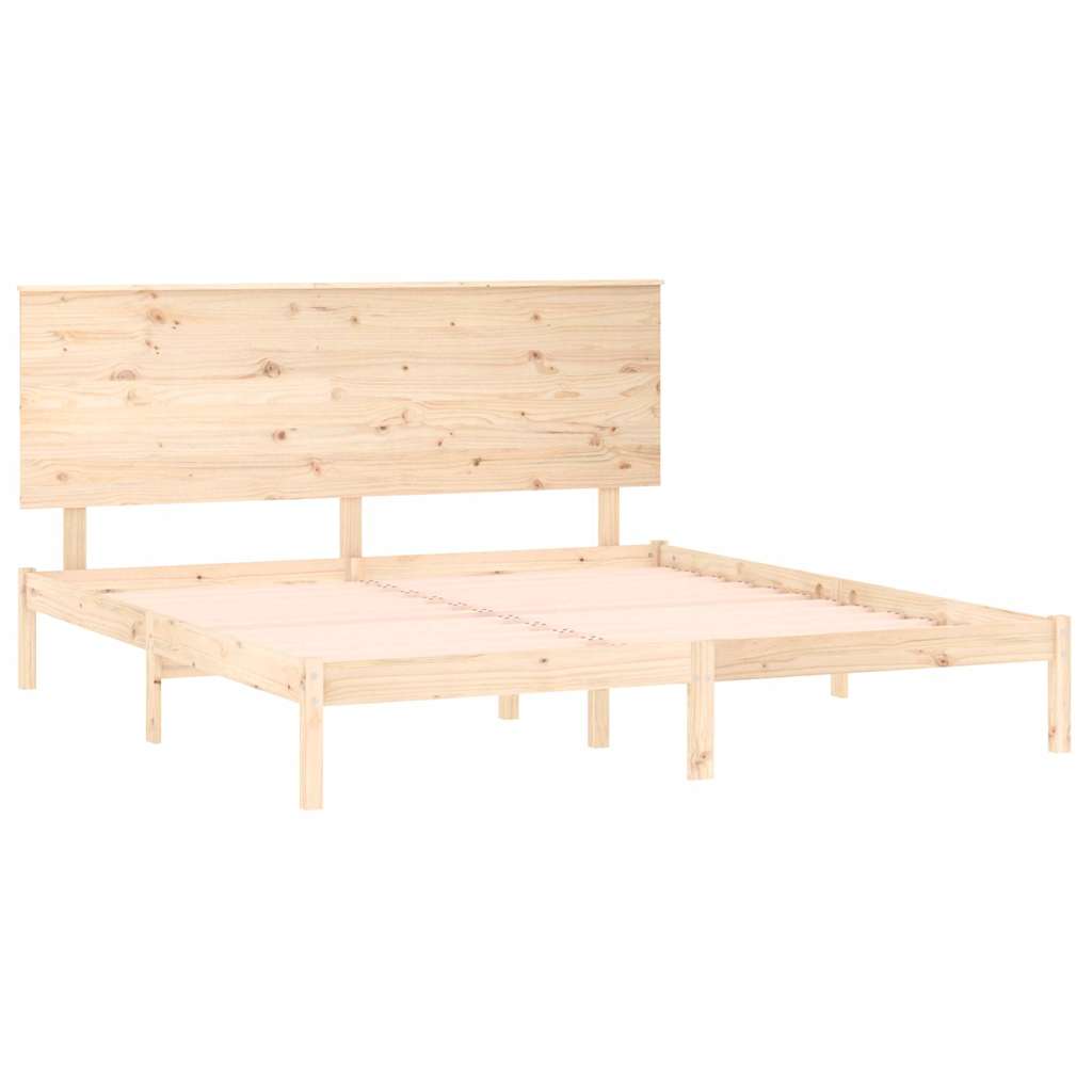 vidaXL Πλαίσιο Κρεβατιού 150 x 200 εκ. Μασίφ Ξύλο King Size