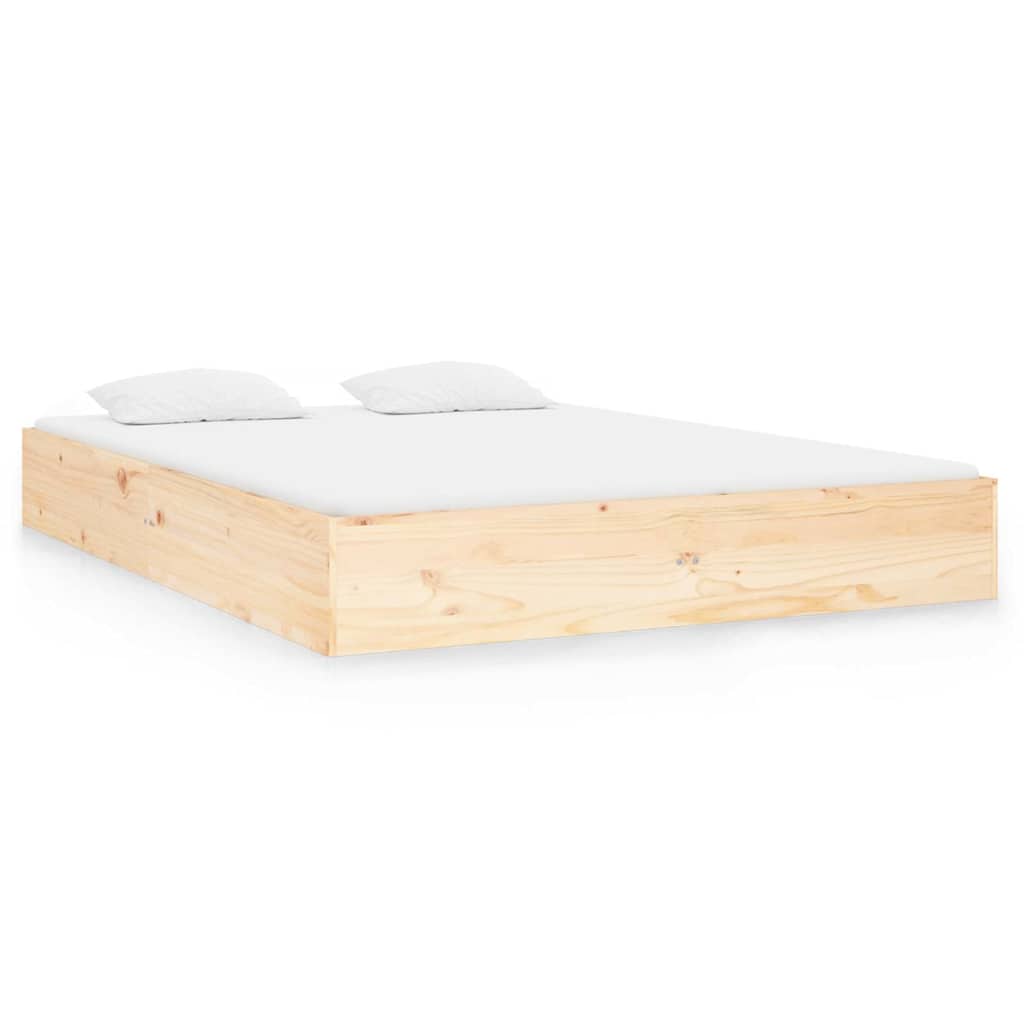 vidaXL Πλαίσιο Κρεβατιού 120 x 190 εκ. από Μασίφ Ξύλο Small Double