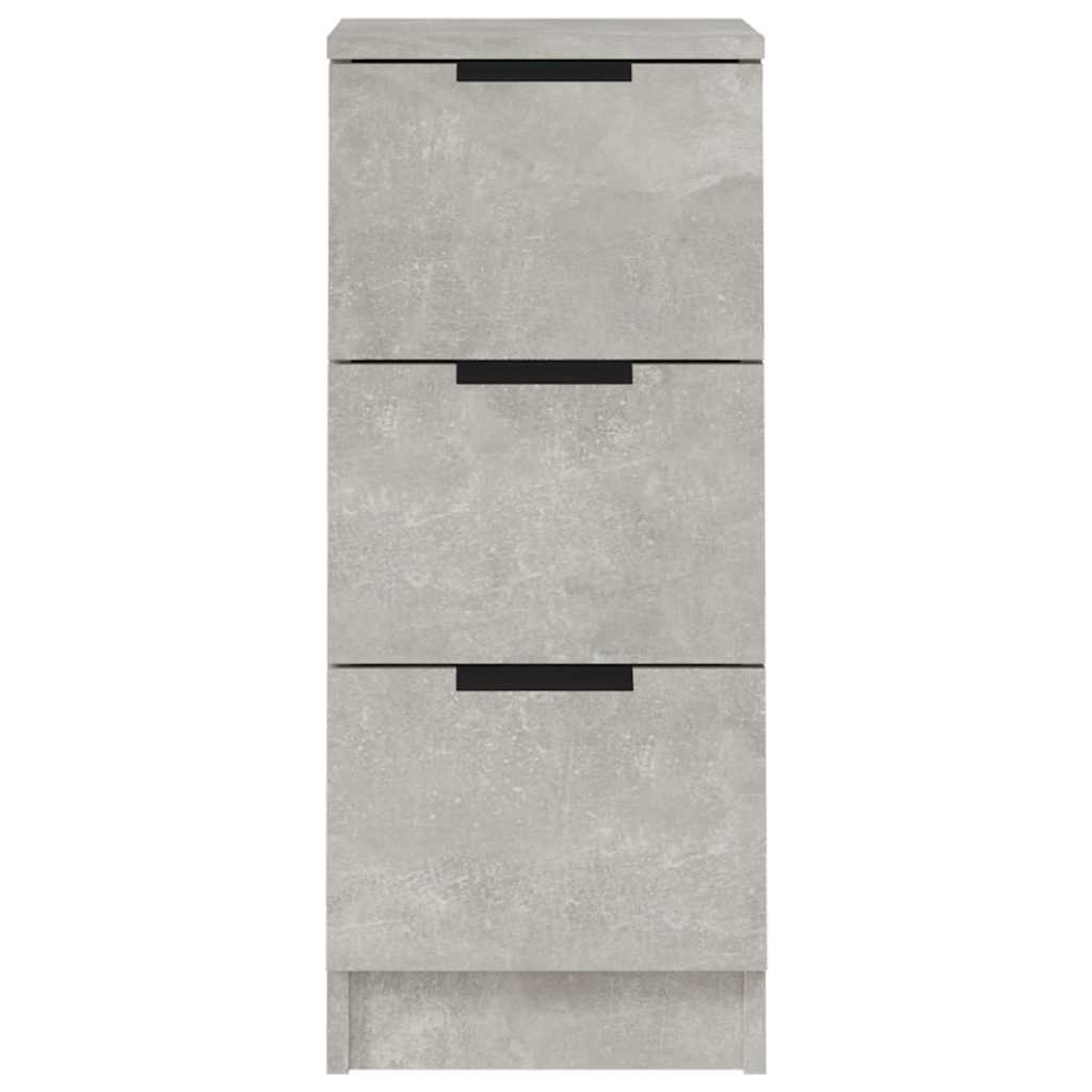 vidaXL Ντουλάπια 2 τεμ. Γκρι Σκυροδέματος 30x30x70 εκ. Επεξεργ. Ξύλο