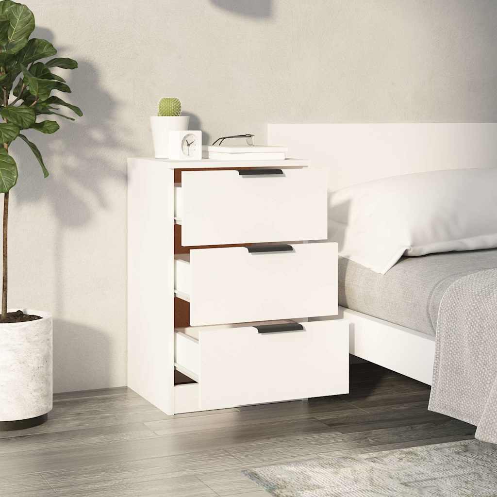 vidaXL Κομοδίνα 2 τεμ. Λευκά 40 x 36 x 65 εκ.