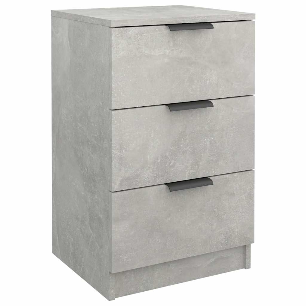 vidaXL Κομοδίνα 2 τεμ. Γκρι Σκυροδέματος 40x36x65 εκ.