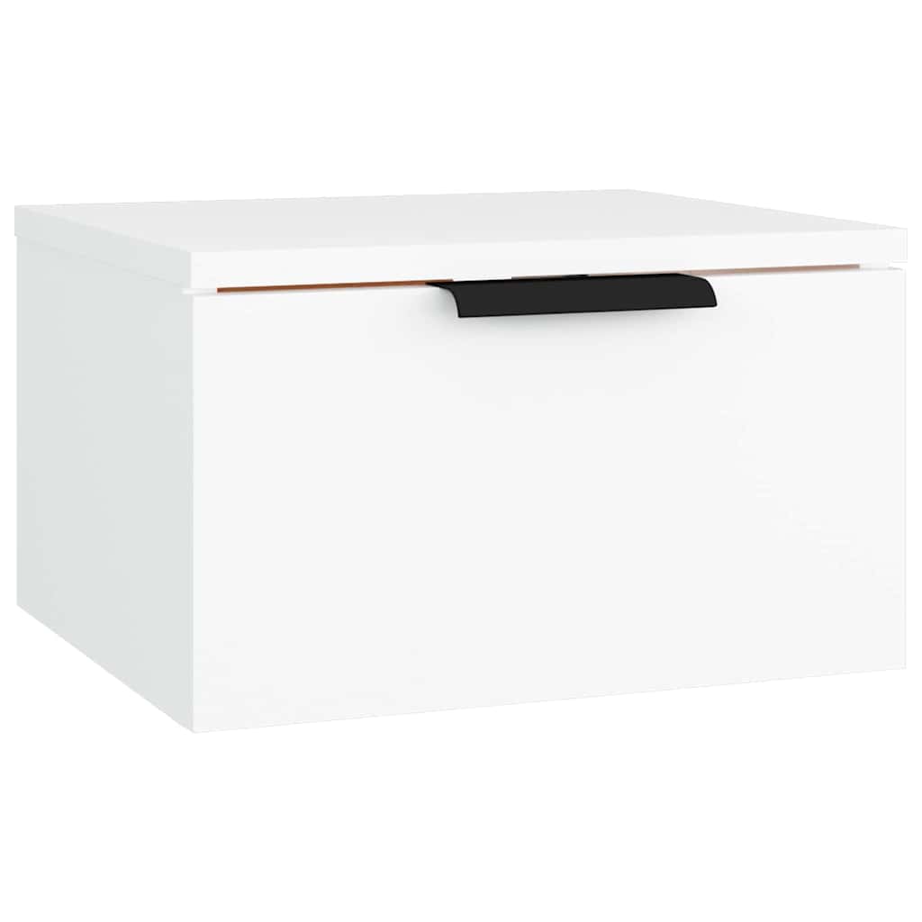 vidaXL Κομοδίνο Επιτοίχιο Λευκό 34 x 30 x 20 εκ.