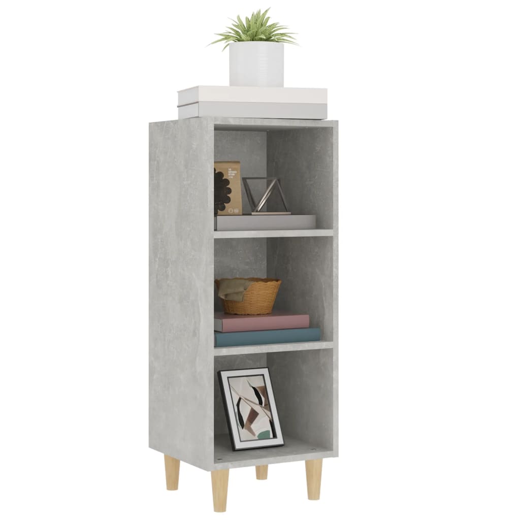 vidaXL Ντουλάπι Γκρι Σκυροδέματος 34,5x32,5x90 εκ. Επεξεργασμένο Ξύλο
