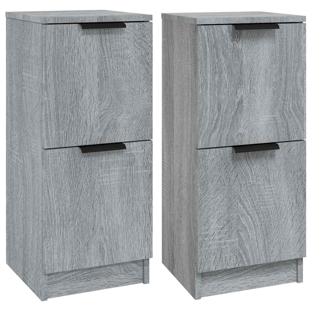 vidaXL Ντουλάπια 2 τεμ. Γκρι Sonoma 30x30x70 εκ. Επεξεργασμένο Ξύλο