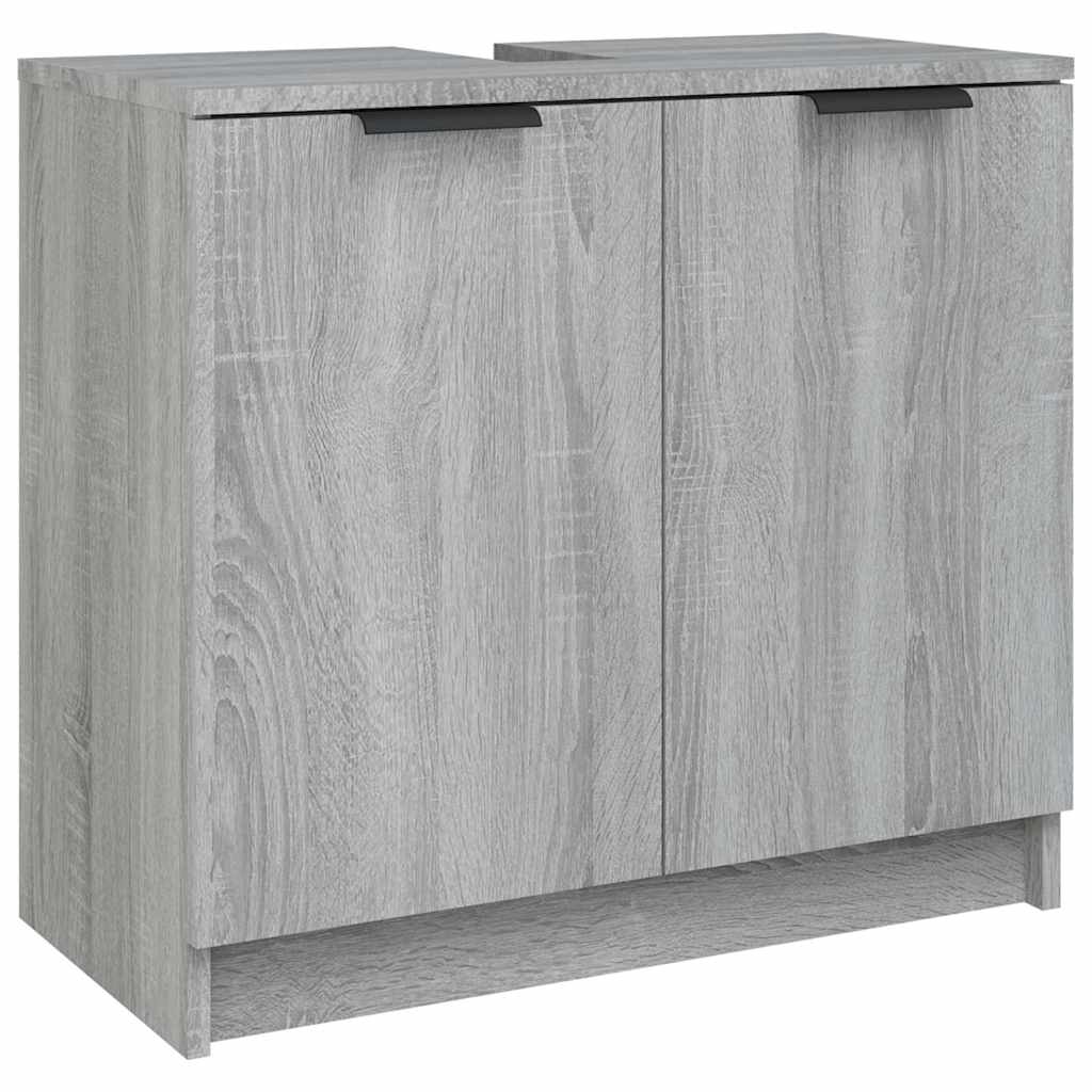 vidaXL Ντουλάπι Μπάνιου Γκρι sonoma 64,5x33,5x59 εκ Επεξεργασμένο Ξύλο