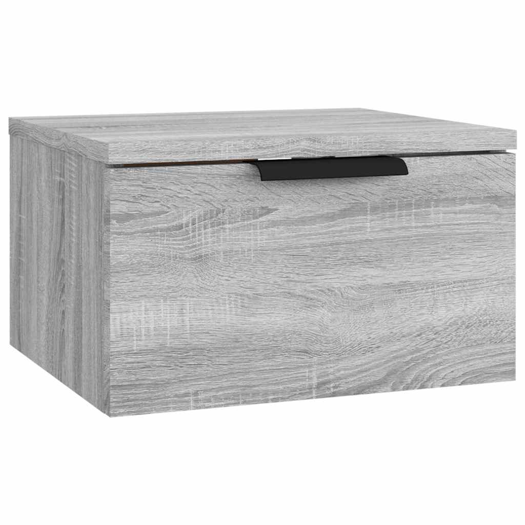 vidaXL Κομοδίνα Γκρι Επιτοίχιο Sonoma 34 x 30 x 20 εκ.