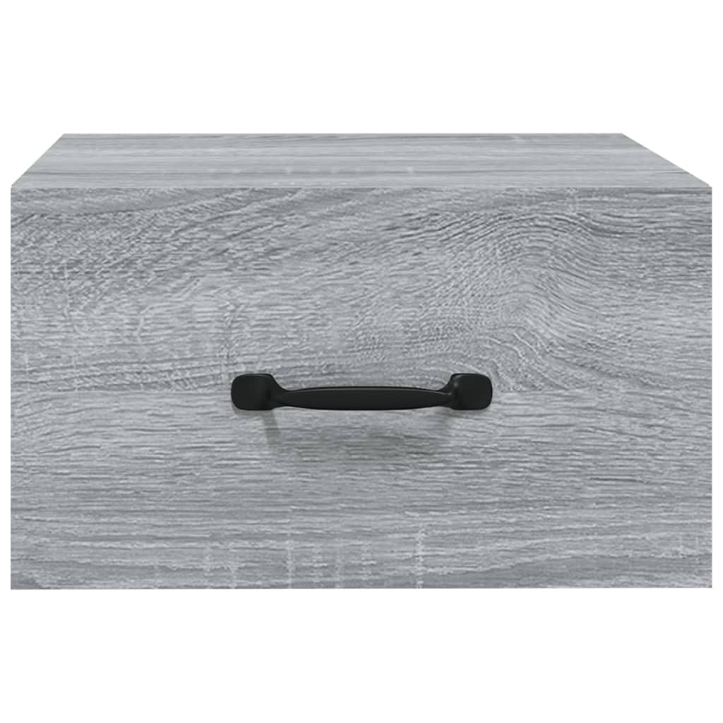 vidaXL Κομοδίνα Επιτοίχια 2 τεμ. Γκρι Sonoma 35 x 35 x 20 εκ.