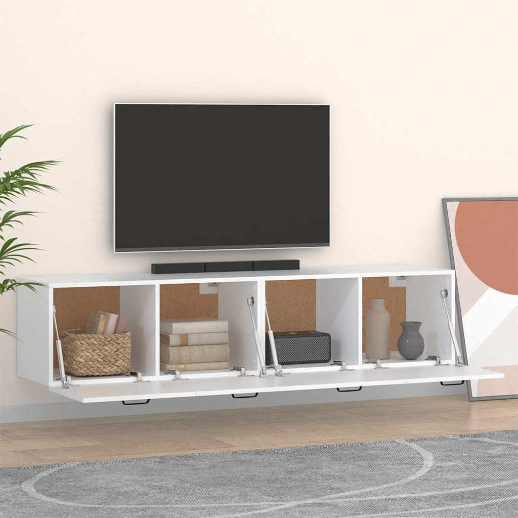 vidaXL Ντουλάπια Τοίχου 2 Τεμ. Λευκά 60 x 36,5 x 35 εκ. Επεξ. Ξύλο