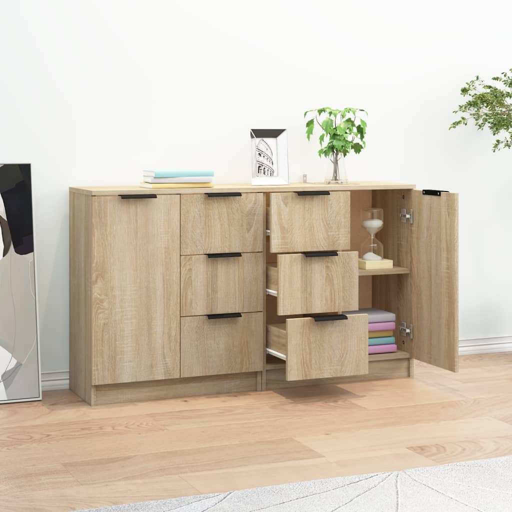 vidaXL Ντουλάπια 2 τεμ. Sonoma Δρυς 60x30x70 εκ. Επεξεργασμένο Ξύλο