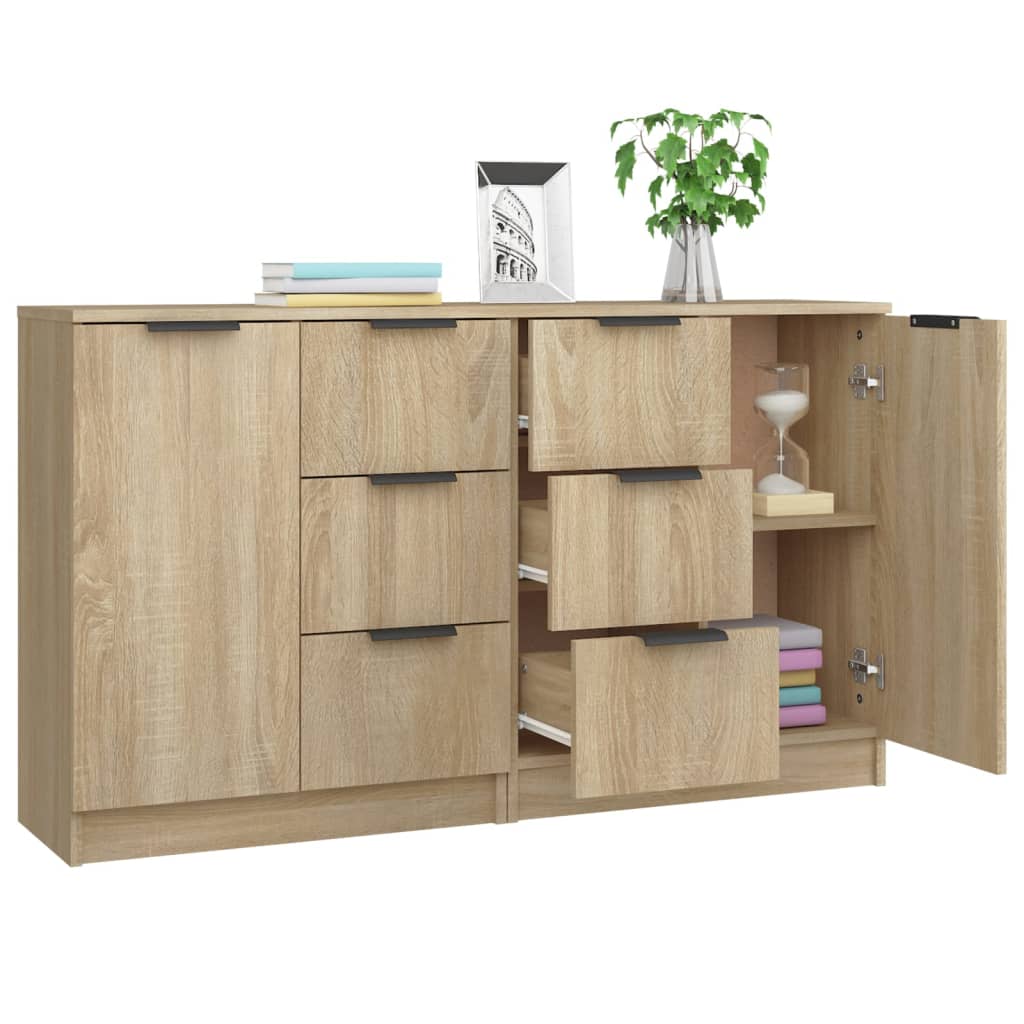 vidaXL Ντουλάπια 2 τεμ. Sonoma Δρυς 60x30x70 εκ. Επεξεργασμένο Ξύλο