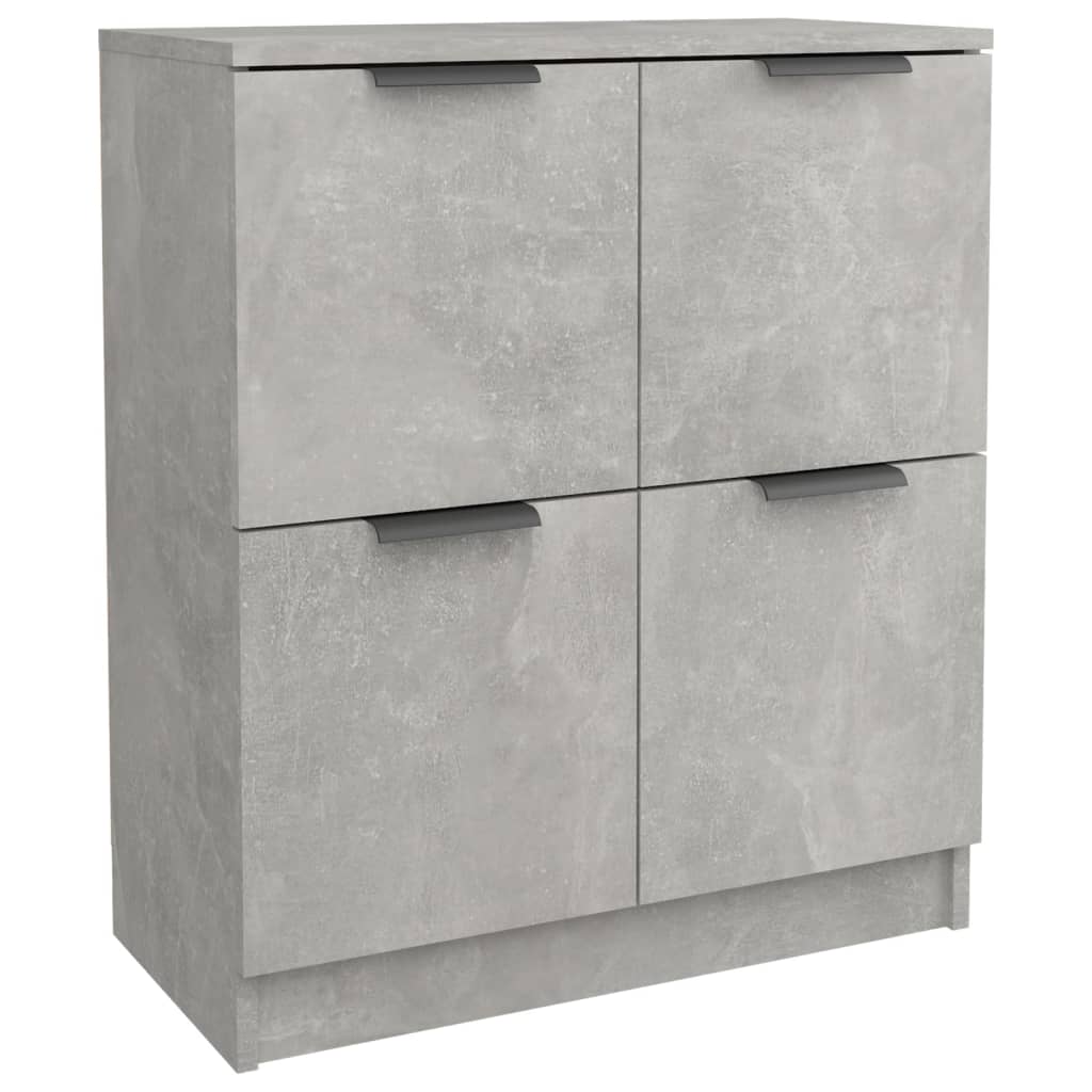 vidaXL Ντουλάπια 2 τεμ. Γκρι Σκυροδέματος 60x30x70 εκ. Επεξεργ. Ξύλο