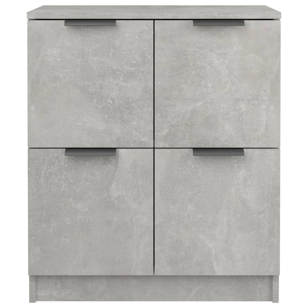 vidaXL Ντουλάπια 2 τεμ. Γκρι Σκυροδέματος 60x30x70 εκ. Επεξεργ. Ξύλο