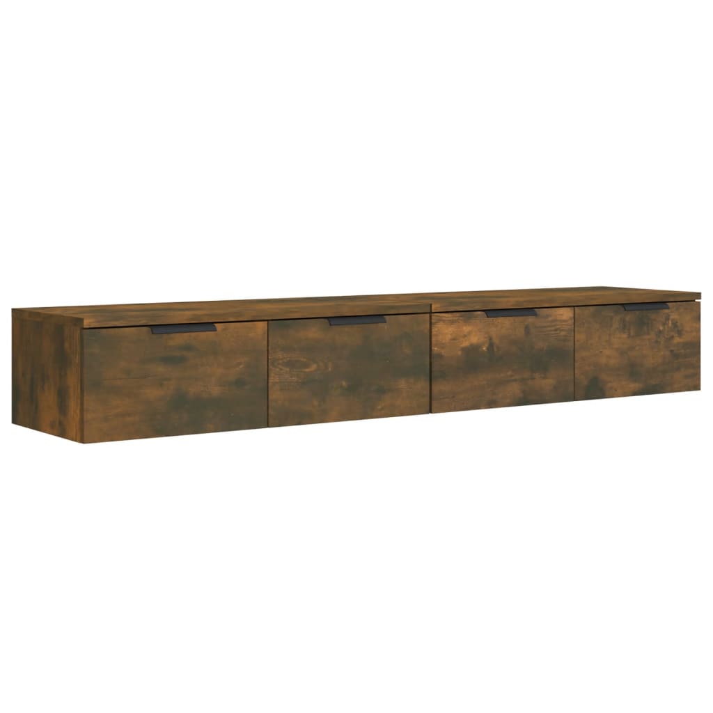 vidaXL Έπιπλα Τοίχου 2 τεμ. Καπν. Δρυς 68x30x20 εκ. Επ. Ξύλο