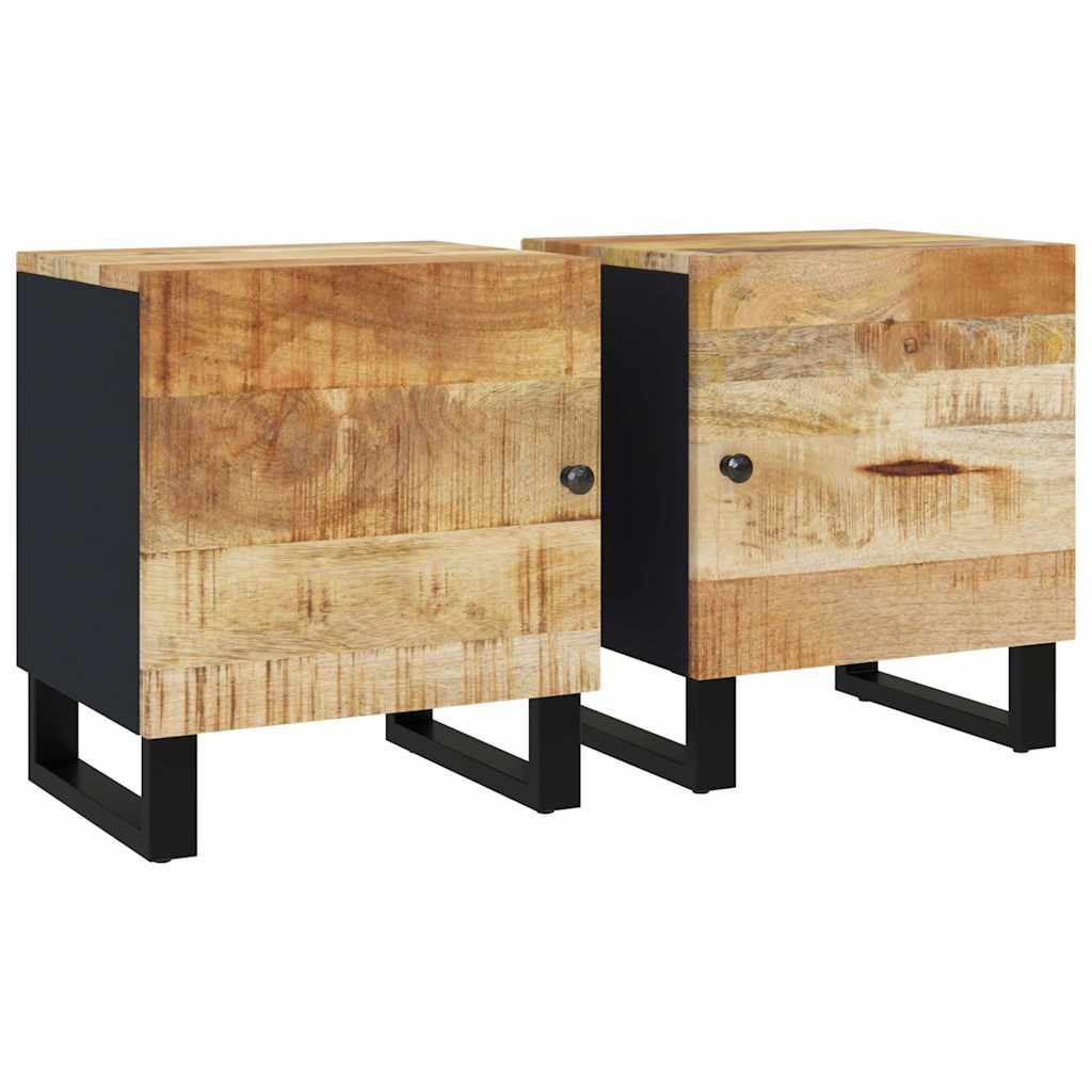 vidaXL Κομοδίνα 2 τεμ. 40 x 33 x 46 εκ. από Μασίφ Ξύλο Μάνγκο