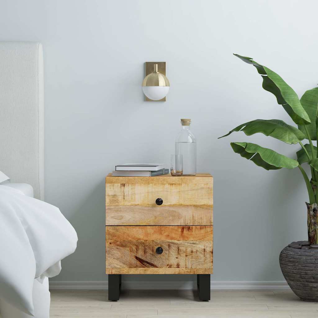 vidaXL Κομοδίνα 2 τεμ. 40 x 33 x 46 εκ. από Μασίφ Ξύλο Μάνγκο