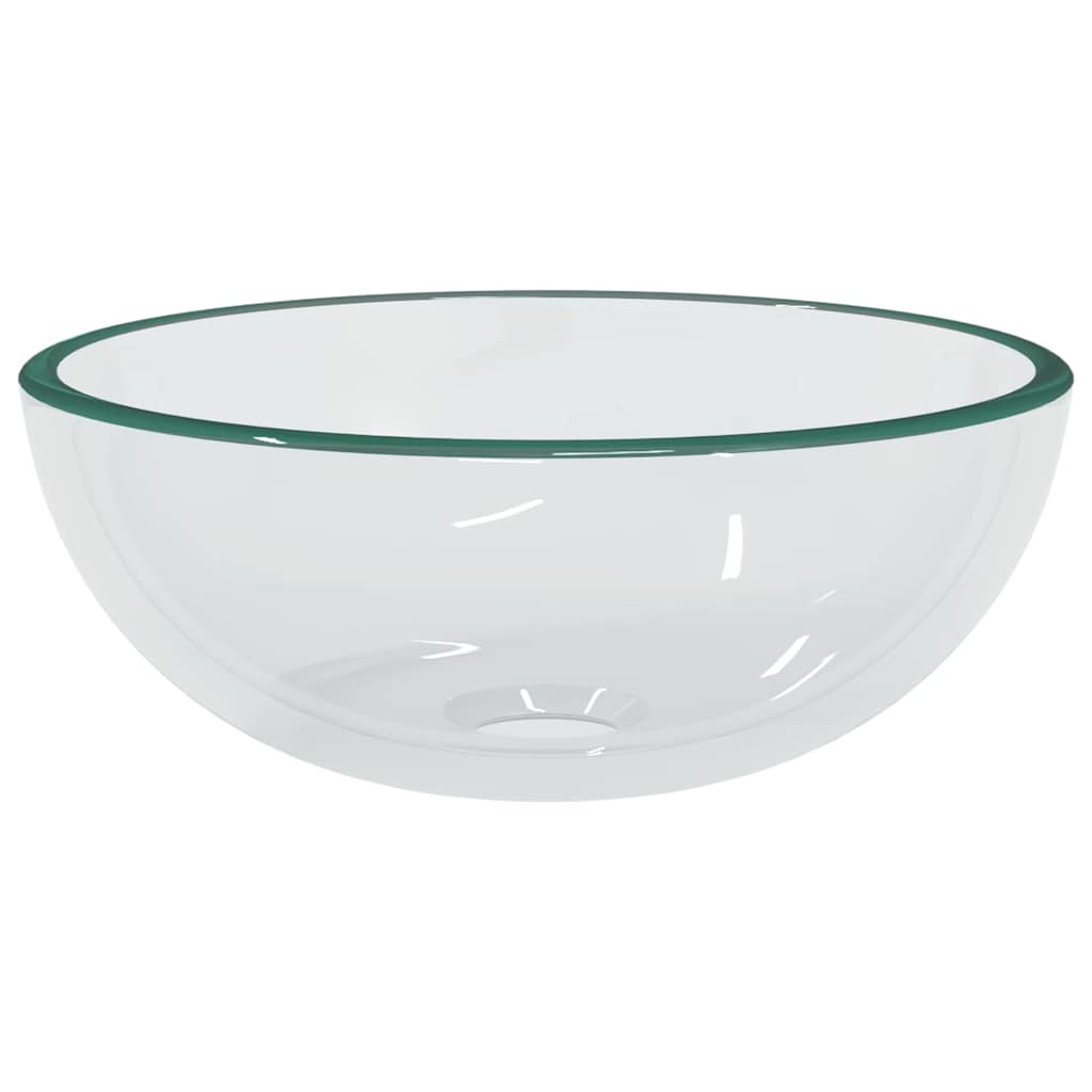 vidaXL Νιπτήρας Διάφανος 30 x 12 εκ. από Ψημένο Γυαλί