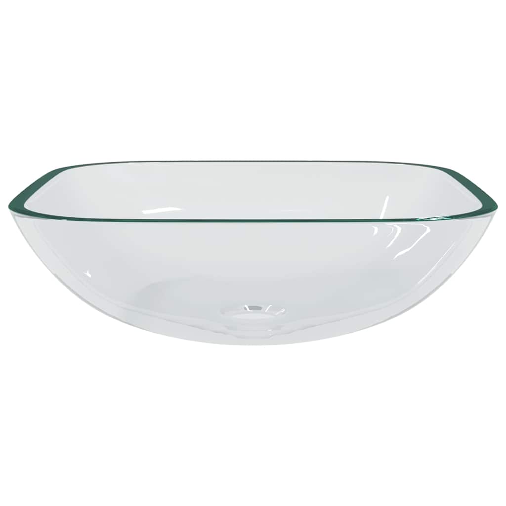 vidaXL Νιπτήρας Διάφανος 42 x 42 x 14 εκ. Γυάλινος