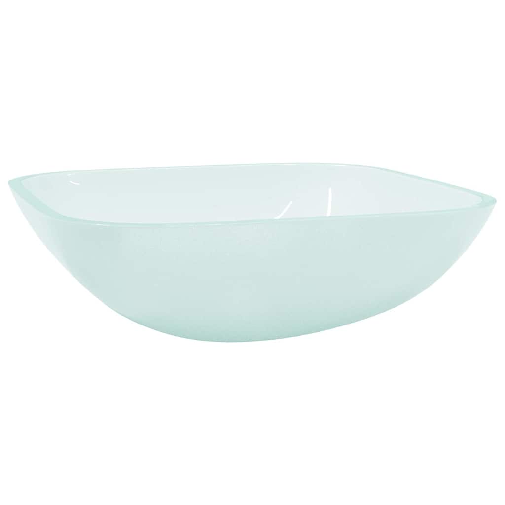 vidaXL Νιπτήρας με Σχέδιο Αμμοβολής 42 x 42 x 14 εκ. Γυάλινος