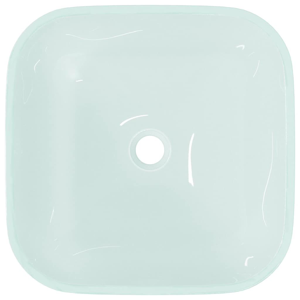 vidaXL Νιπτήρας με Σχέδιο Αμμοβολής 42 x 42 x 14 εκ. Γυάλινος