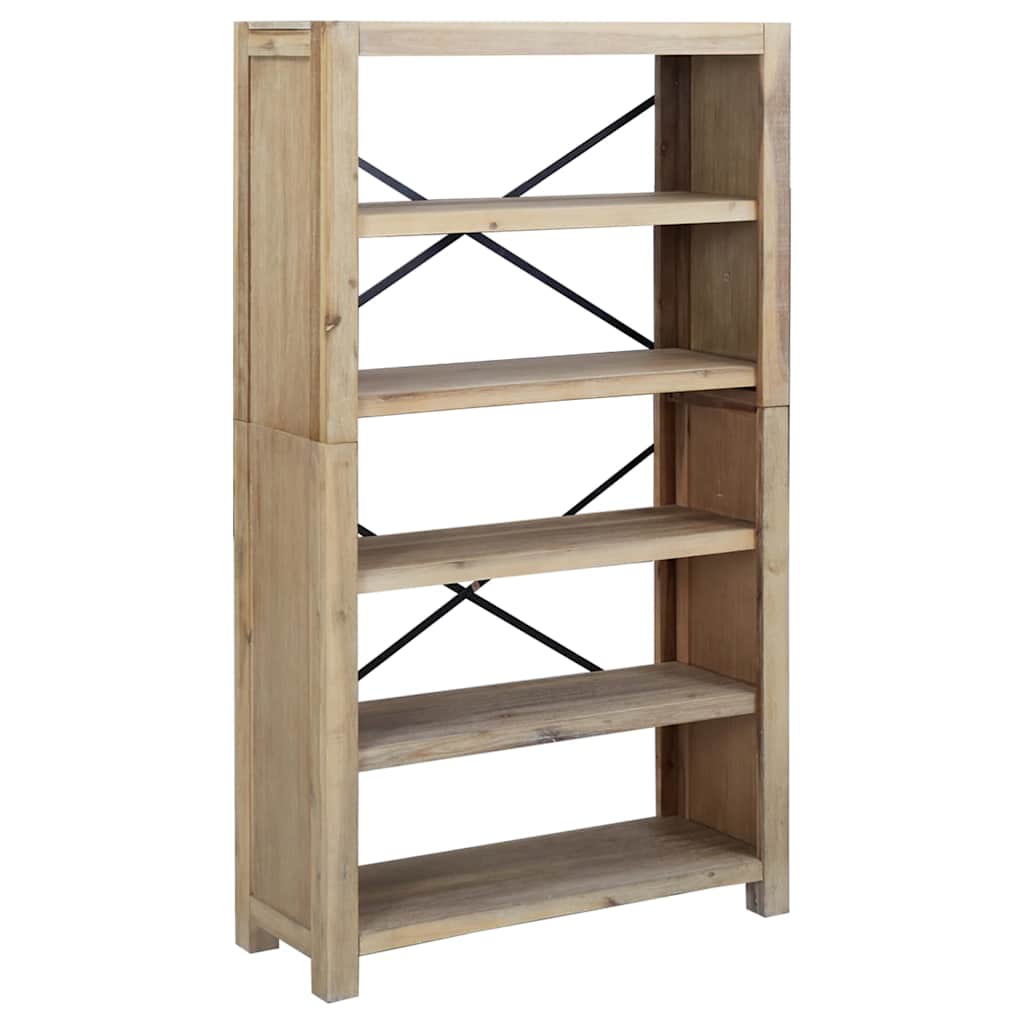 vidaXL Βιβλιοθήκη με 5 Επίπεδα 80 x 30 x 140 εκ. Μασίφ Ξύλο Ακακίας