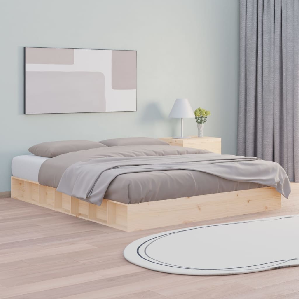 vidaXL Πλαίσιο Κρεβατιού 180 x 200 εκ. Μασίφ Ξύλο Super King Size