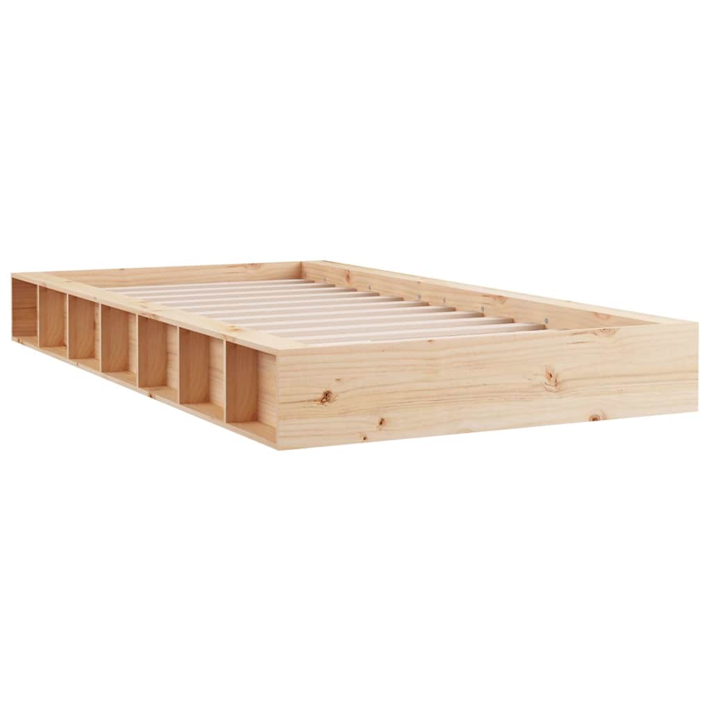 vidaXL Πλαίσιο Κρεβατιού 120 x 190 εκ. από Μασίφ Ξύλο Small Double
