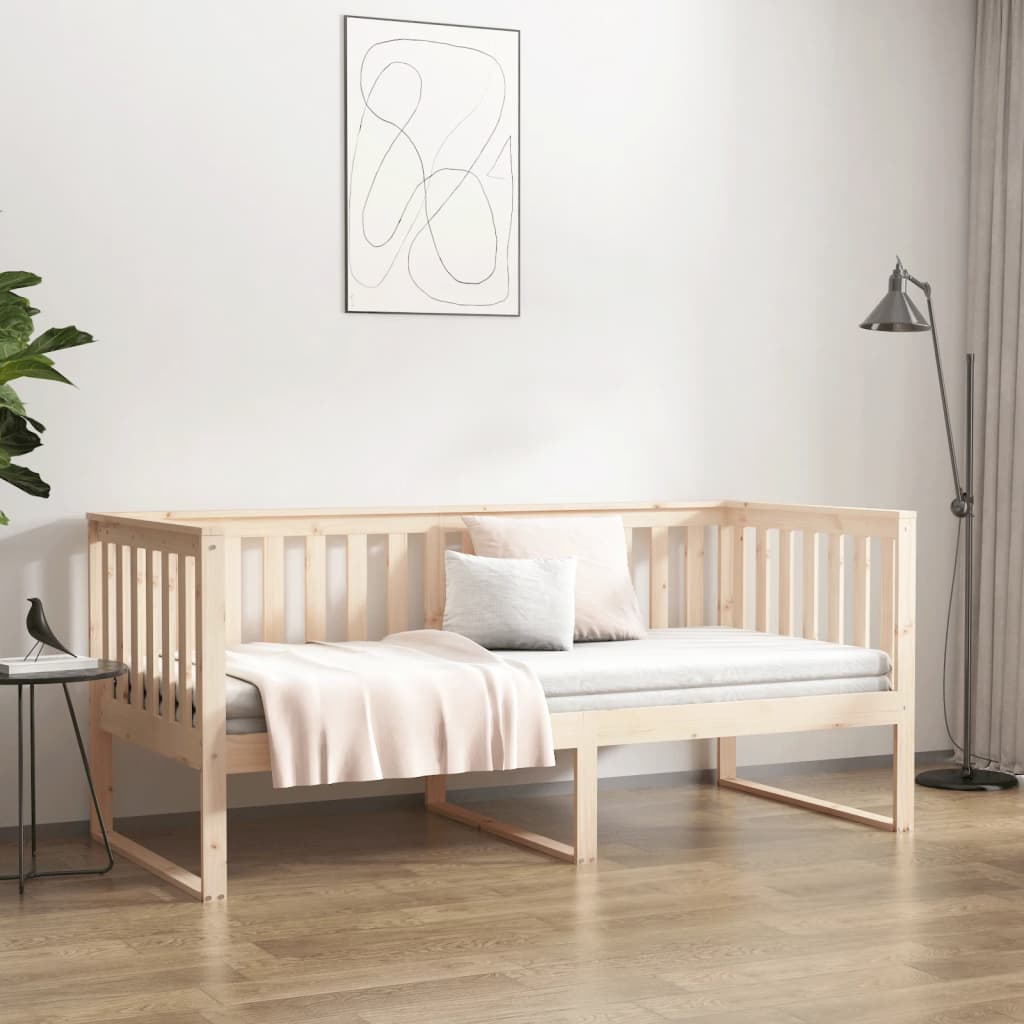 vidaXL Καναπές Κρεβάτι Χωρίς Στρώμα 90x190 εκ. Μασίφ Ξύλο Πεύκου