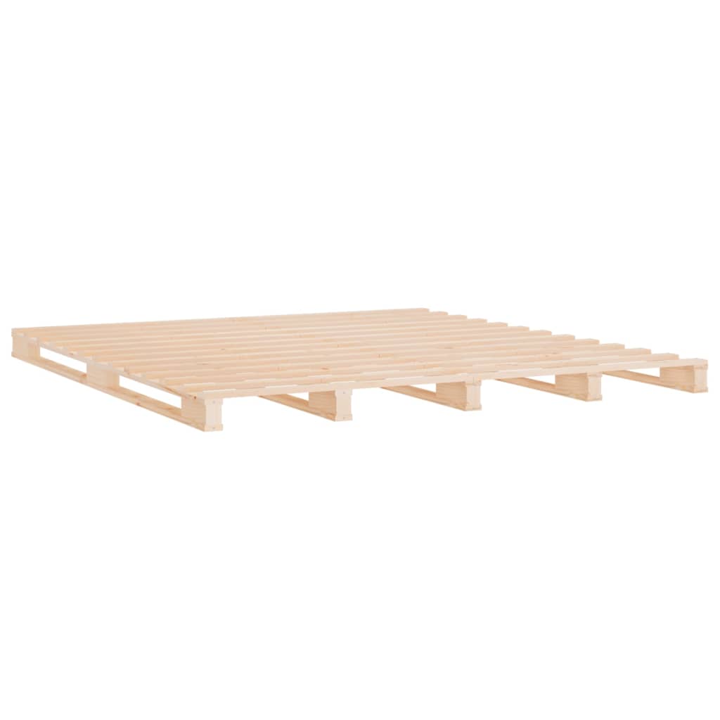 vidaXL Κρεβάτι Παλέτες 180 x 200 εκ. Μασίφ Ξύλο Super King Size