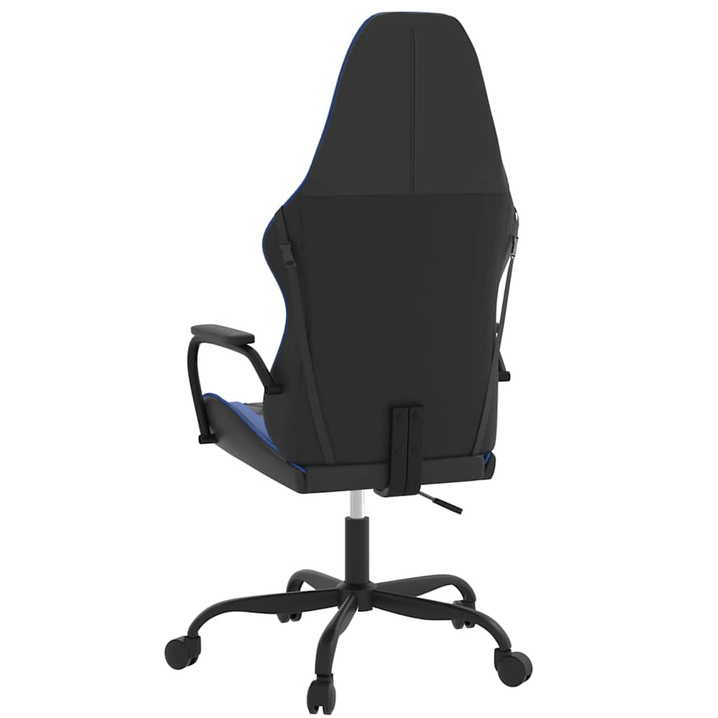 vidaXL Καρέκλα Gaming Μασάζ Μαύρο/Μπλε από Συνθετικό Δέρμα