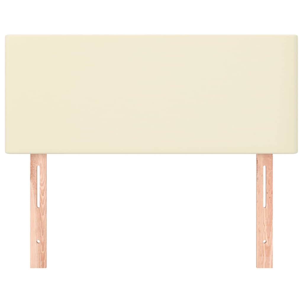 vidaXL Κεφαλάρι Κρεβατιού Κρεμ 100x5x78/88 εκ. από Συνθετικό Δέρμα