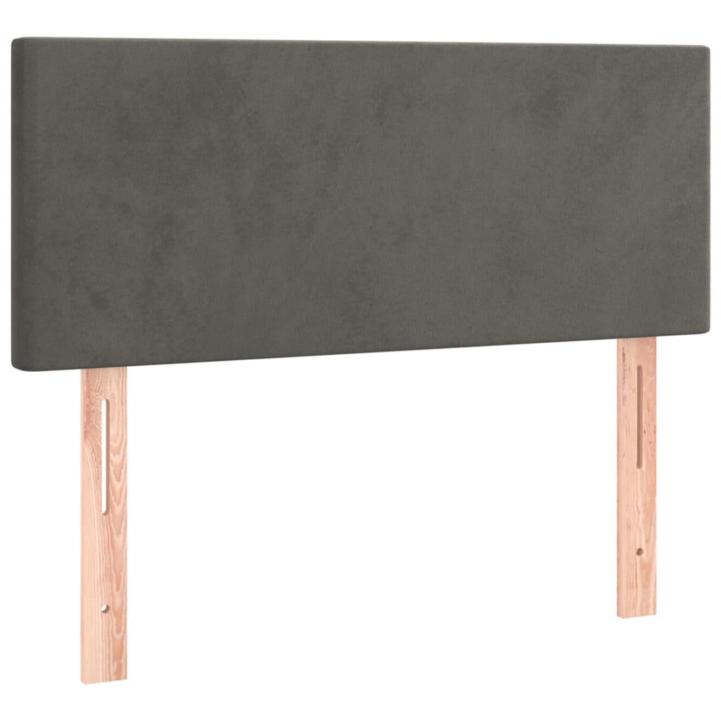 vidaXL Κεφαλάρι Κρεβατιού Σκούρο Γκρι 100x5x78/88 εκ. Βελούδινο