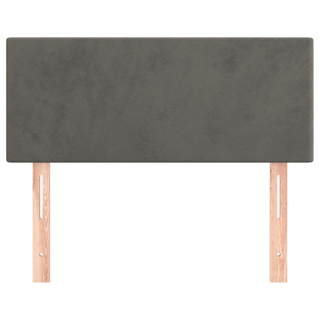 vidaXL Κεφαλάρι Κρεβατιού Σκούρο Γκρι 100x5x78/88 εκ. Βελούδινο