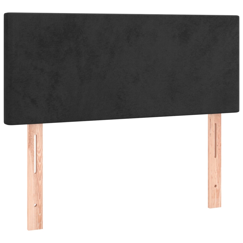 vidaXL Κεφαλάρι Κρεβατιού Μαύρο 100x5x78/88 εκ. Βελούδινο